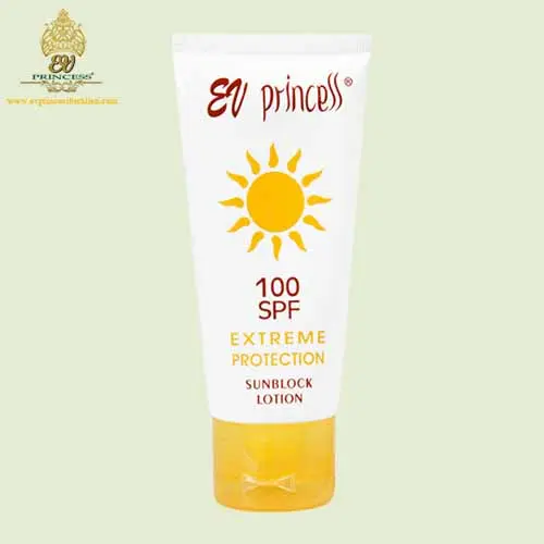 ev princess 100 spf sun block lotion