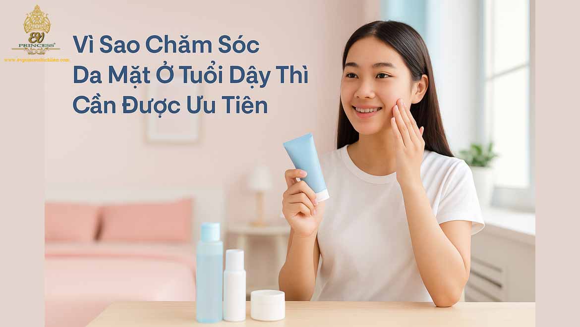 cham soc da mat o tuoi day thi