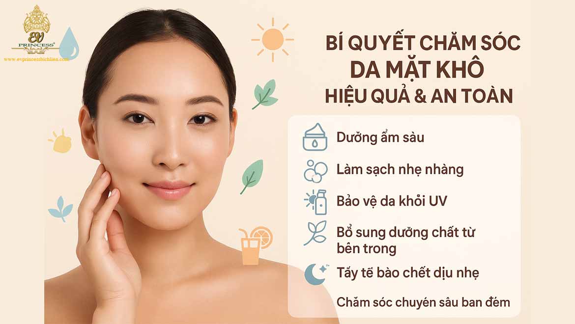 bi quyet cham soc da mat kho