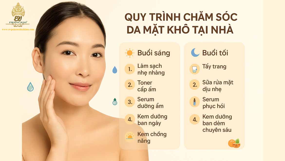 bi quyet cham soc da mat kho