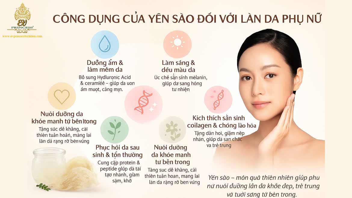 cong dung cua yen sao doi voi lan da