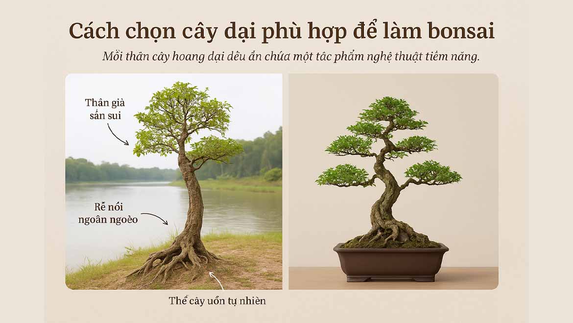 cach tao cay bonsai tu cay dai