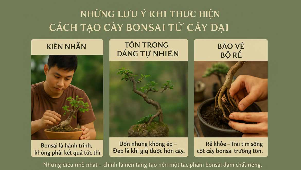 cach tao cay bonsai tu cay dai