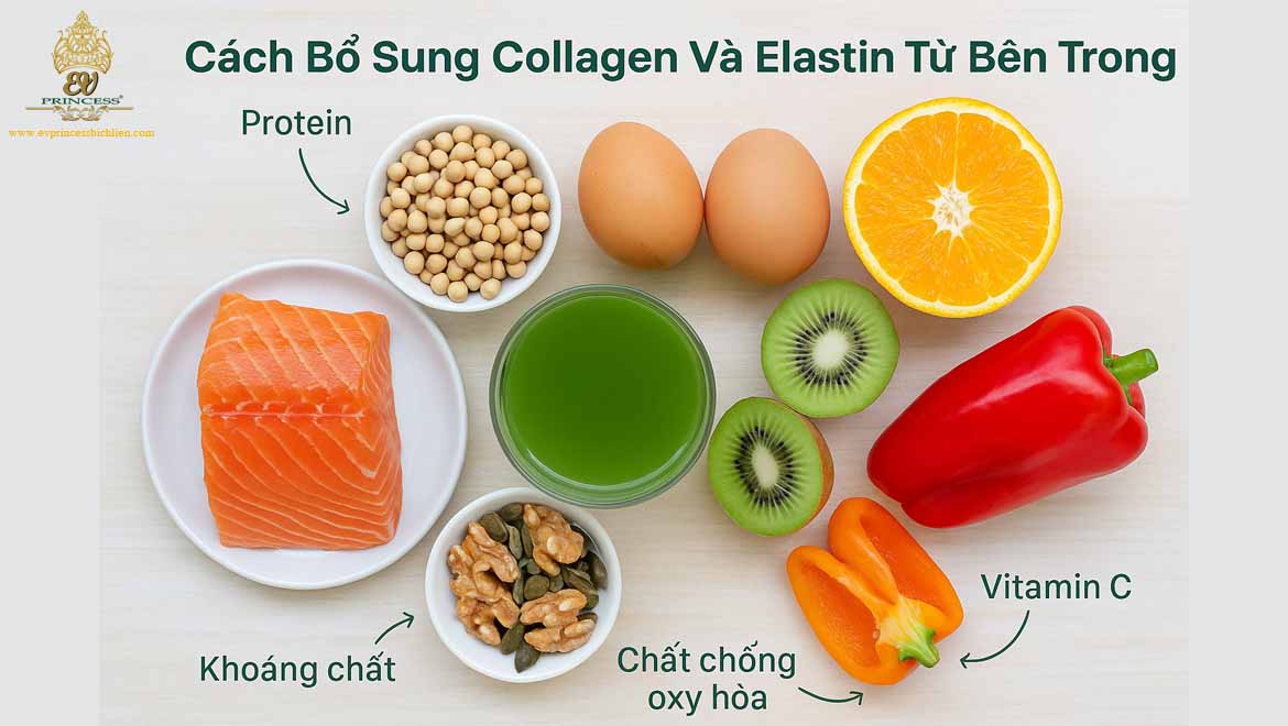 cach bo sung collagen va elastin