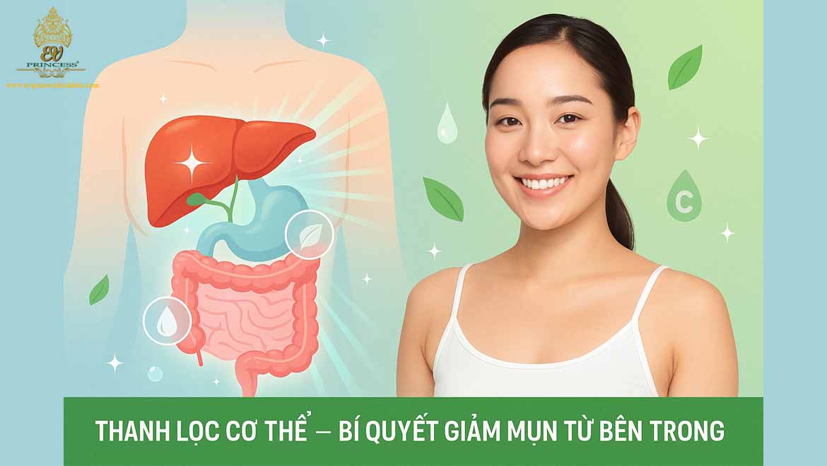 uong gi de thanh loc co the giam mun