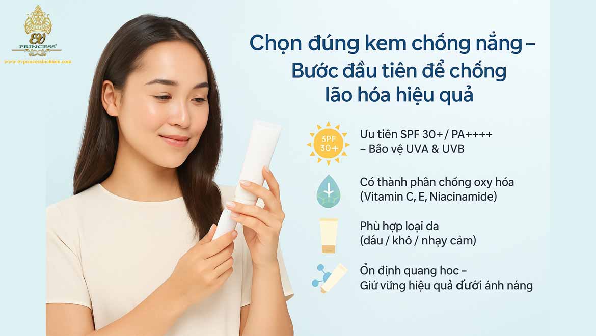 kem chong nang co vai tro gi trong chong lao hoa