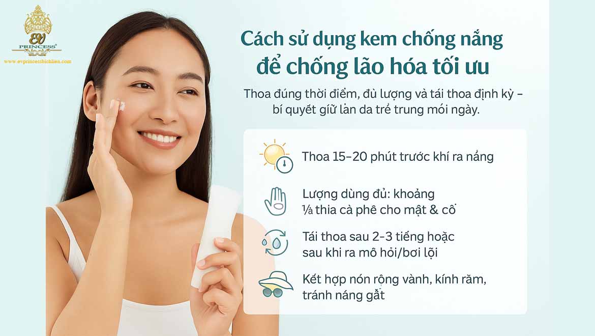 kem chong nang co vai tro gi trong chong lao hoa