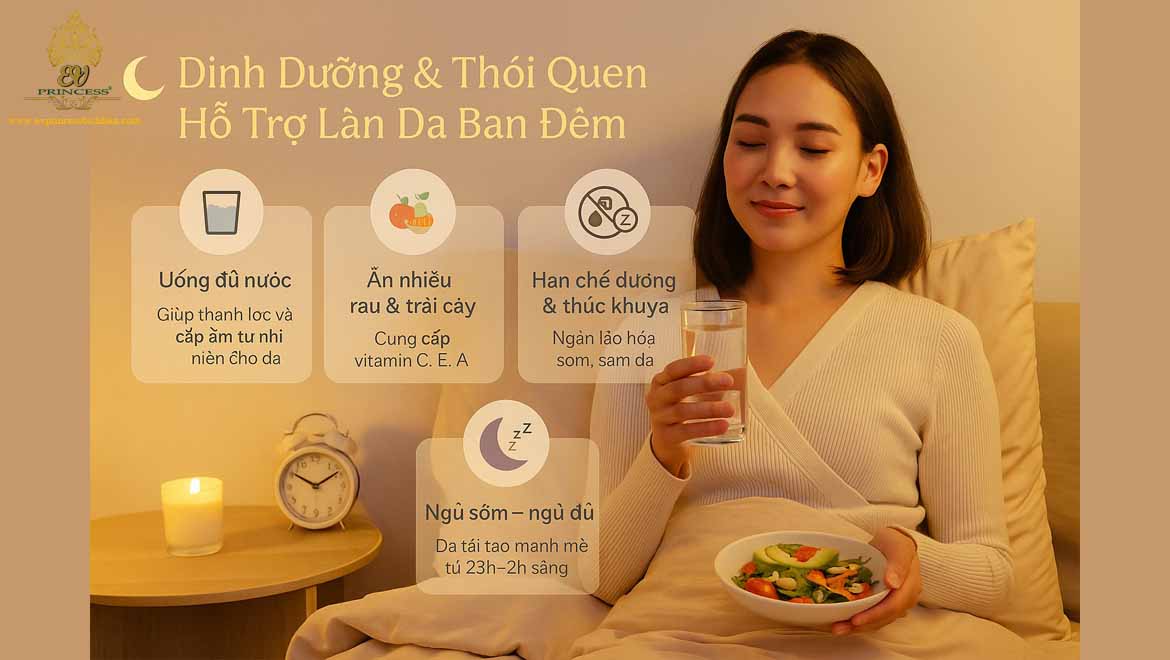 quy trinh cham soc da mat buoi toi