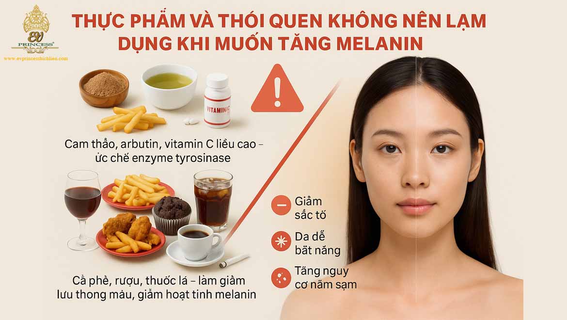 thuc pham lam tang sac to melanin