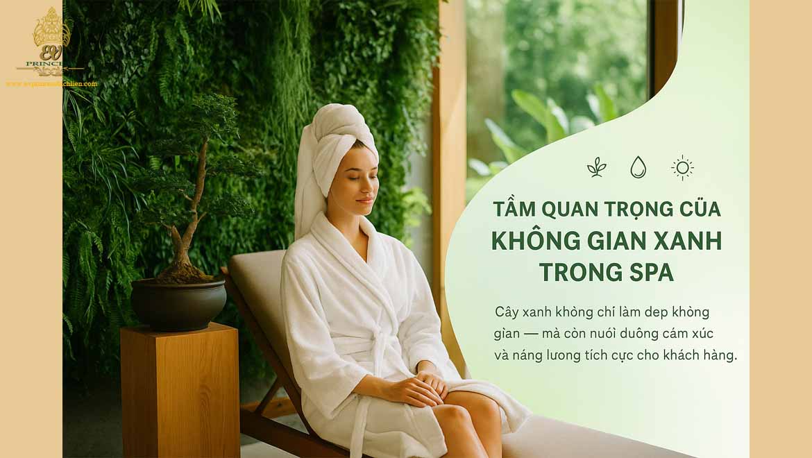 y tuong khong gian xanh spa voi bonsai