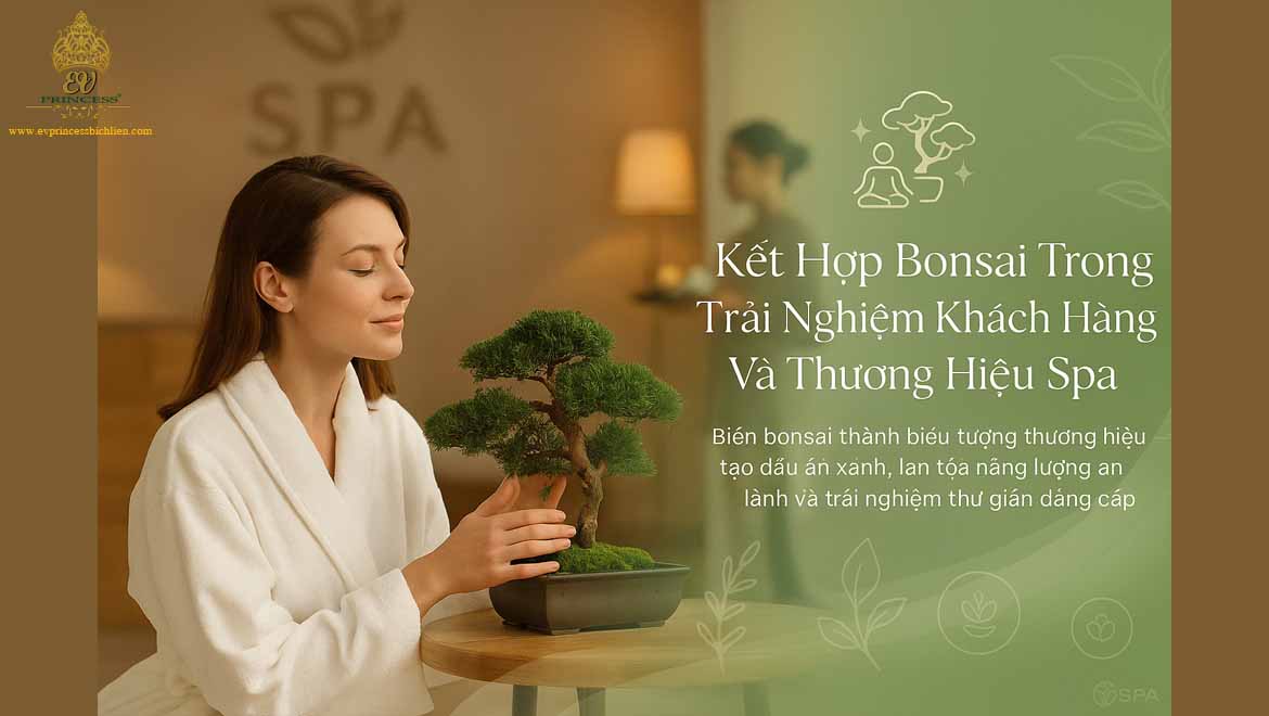 y tuong khong gian xanh spa voi bonsai