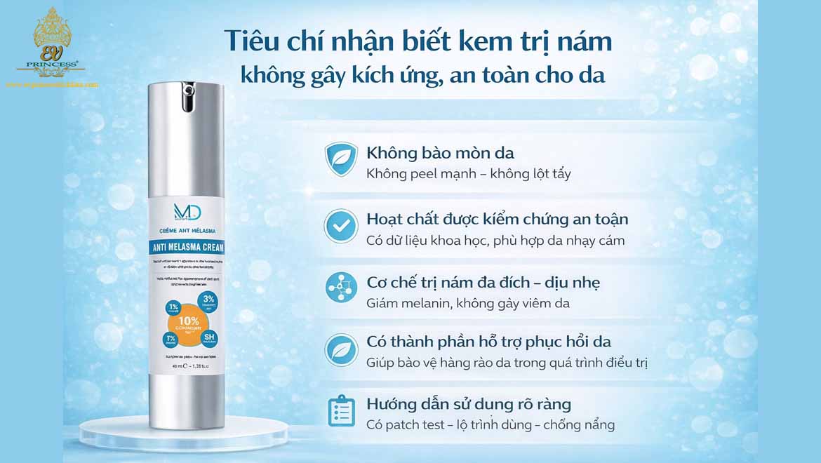 kem tri nam khong gay kich ung