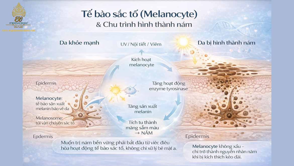 md cosmedi tac dong te bao sac to